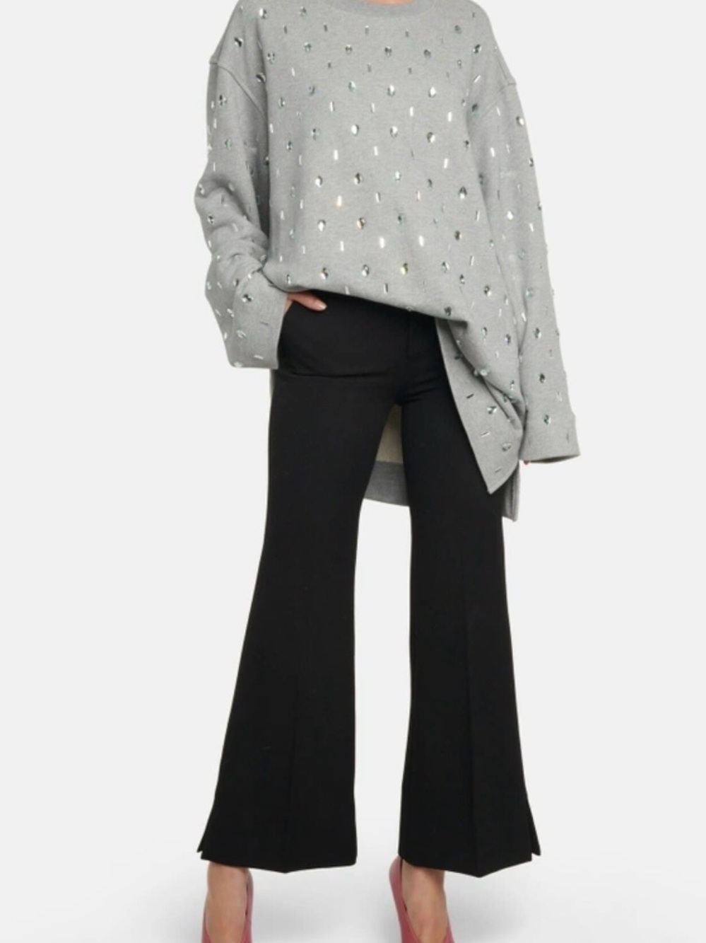 Dries Van Noten Embellished cotton sweatshirt Small